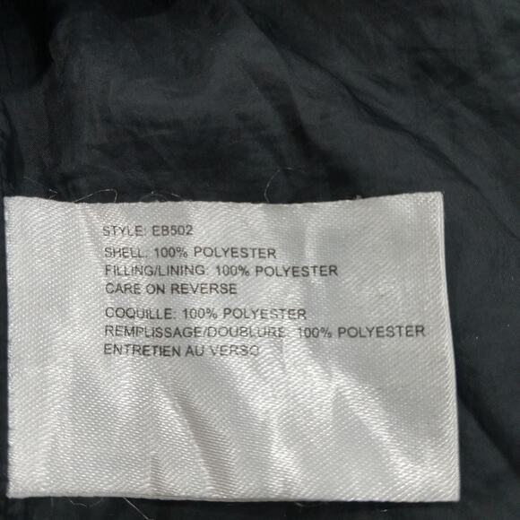 Eddie Bauer EB502 Shirt Jac Snap Button Quilted Shacket Black Men’s Large LOGO - Picture 11 of 16